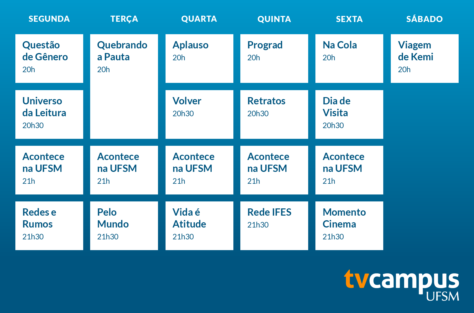 Trecho da Grade de Programação